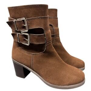 Hush Puppies Saige Olivya‎ Women's Biker Boots Brown Size 7
